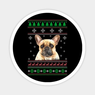 French Bulldog Ugly Christmas Sweater Funny Dog Lover Owner Gifts Magnet
